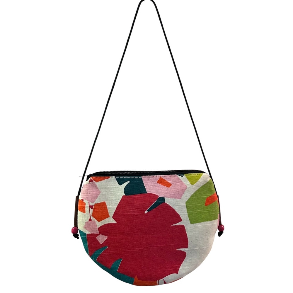 One-of-a-Kind Women's Floral Fabric Shoulder Bag Uniquely M.C. Creative Design